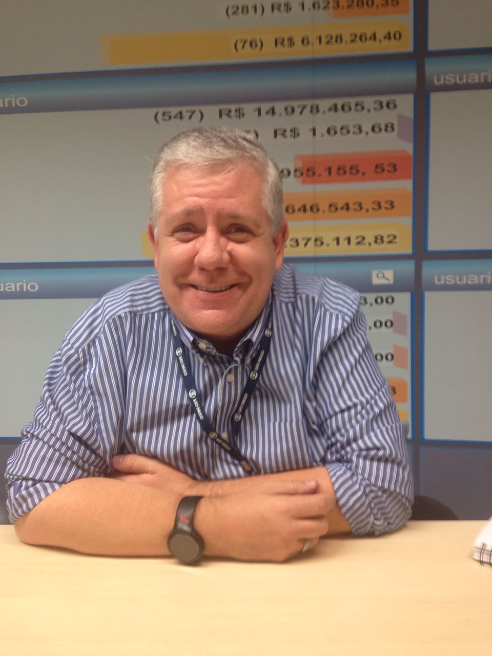 Ayres Plata na sede da Globo em São Paulo Foto: Gabriela Soares